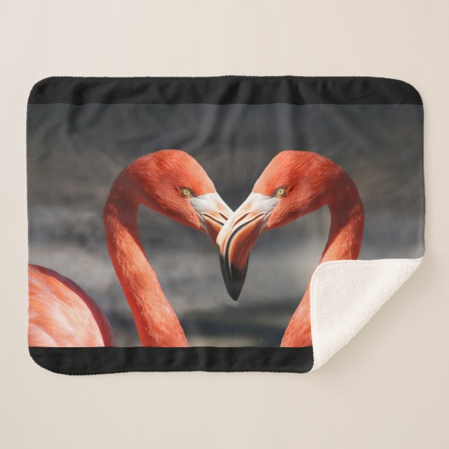 Valentine Flamingo Sherpadecke (Vorderseite (Horizontal))