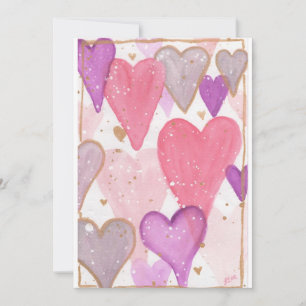Valentine Floating Hearts Feiertagskarte