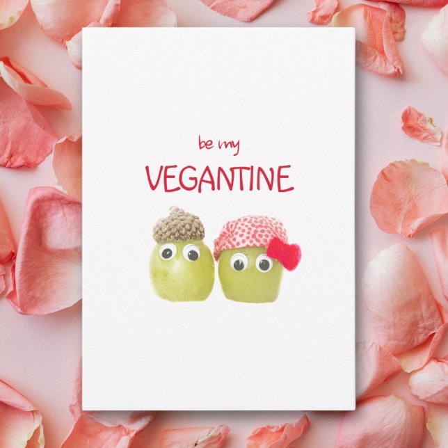 Valentine for Vegan - Farmers Market Funny Fruits  Mitteilungskarte (Von Creator hochgeladen)