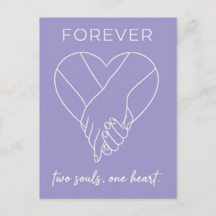 Valentine Forever Design Paar Ein Herz Feiertagspostkarte