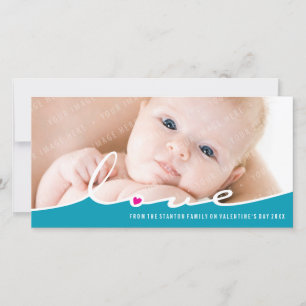 VALENTINE FOTOKARTE: Liebe divide 9L Feiertagskarte