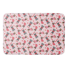 Valentine French Bulldogs Badematte