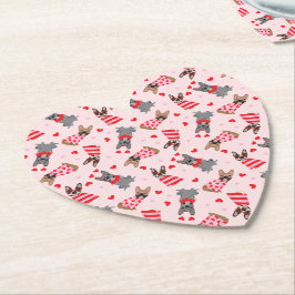 Valentine French Bulldogs Untersetzer