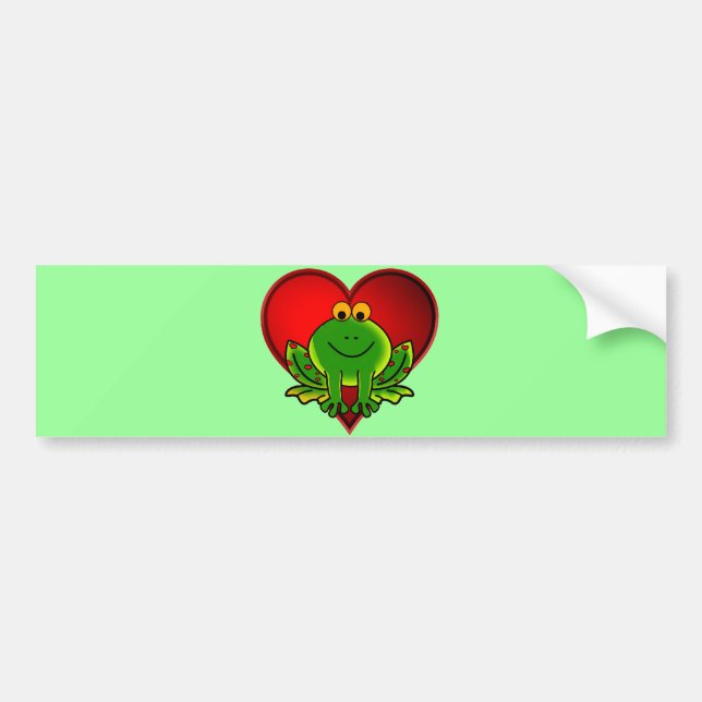 Valentine Frog Autoaufkleber (Vorne)
