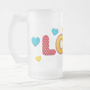 Valentine Fun 3D Mix und Match Mattglas Bierglas