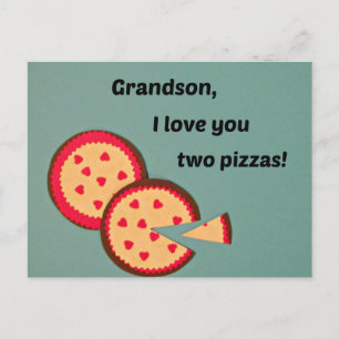 Valentine für Grandson - Pizza-Spaß Feiertagspostkarte