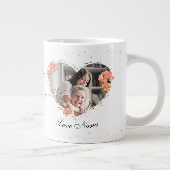 Valentine für Großkinder Herzkranz Jumbo-Tasse (Rechts)