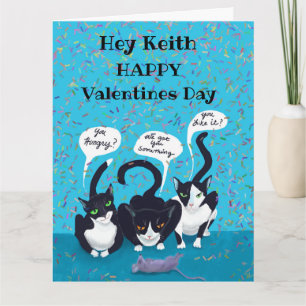 Valentine für ihn von Katzen Karte