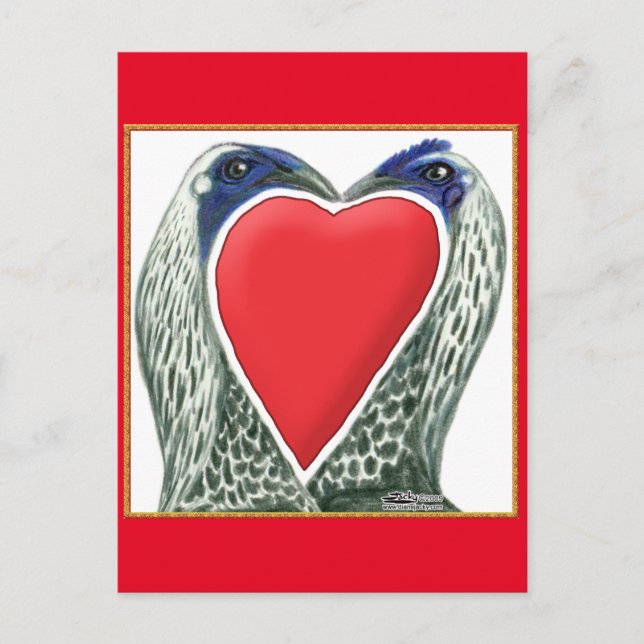 Valentine Game Chickens Feiertagspostkarte (Vorderseite)