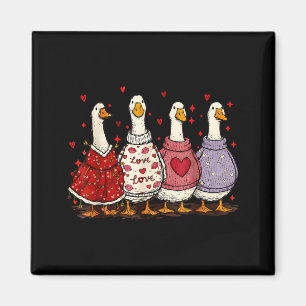 Valentine Gans Herz Alberne Gans Valentinstag  Magnet