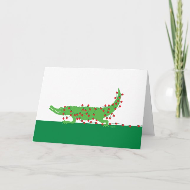 Valentine Gator Feiertagskarte (Vorderseite)