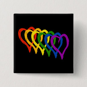 Valentine Gay Pride Rainbow Lagen Herz Button