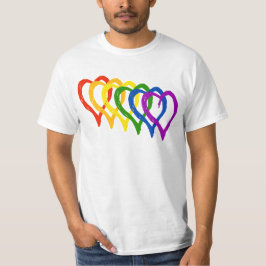 Valentine Gay Pride Rainbow Lagen Herz T-Shirt