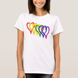 Valentine Gay Pride Rainbow Lagen Herz T-Shirt