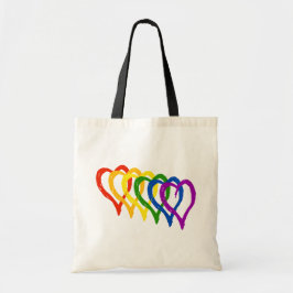 Valentine Gay Pride Regenbogen Flag Lagen Herz Tragetasche
