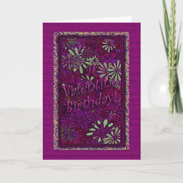 Valentine Geburtstag! - Verse Inside Feiertagskarte (Vorderseite)