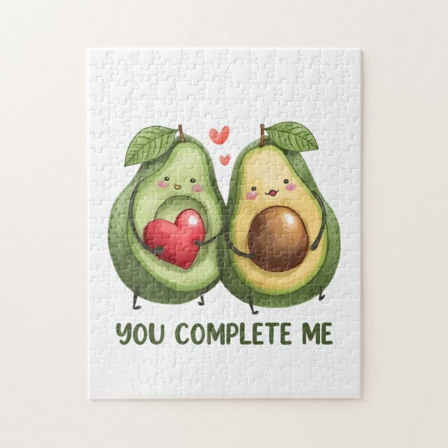 Valentine Geschenk Avocado Sie abgeschlossen Puzzle (Vertikal)