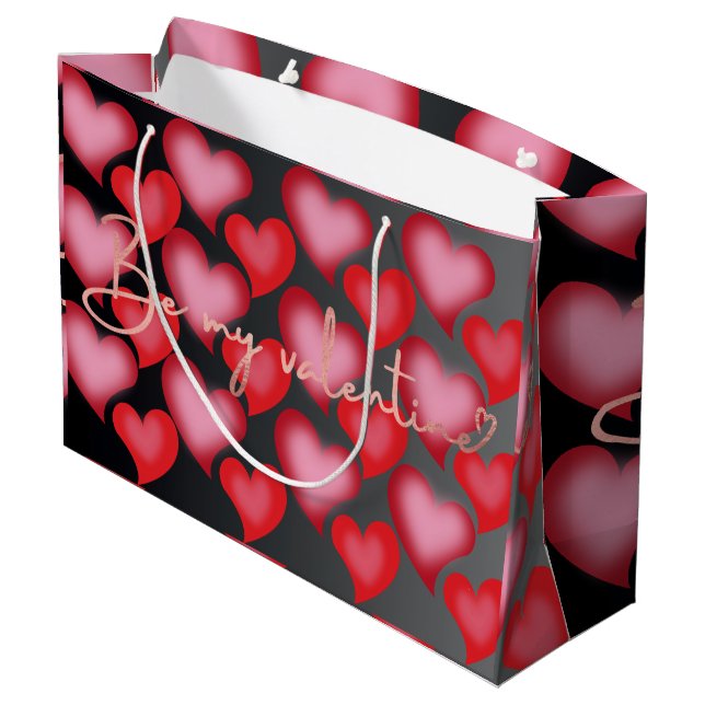 Valentine Gift Bag Große Geschenktüte (Rückseite Schrägansicht)