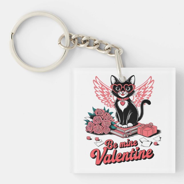 Valentine Gift | Be Mine Valentine Schlüsselanhänger (Vorderseite)