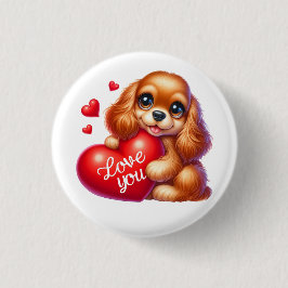 Valentine Gift - Cocker Spaniel Schätze Button