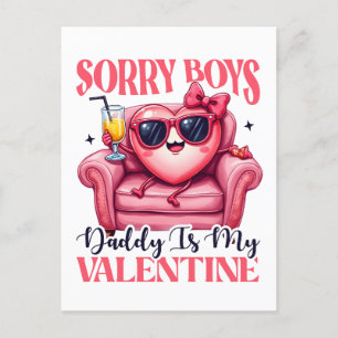 Valentine Gift   Daddy ist mein Valentine Postkarte