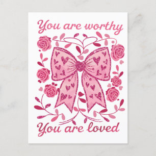 Valentine Gift Du bist geliebt Postkarte