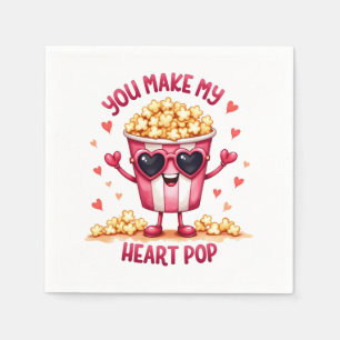 Valentine Gift   Du machst meinen Herz-Pop Serviette
