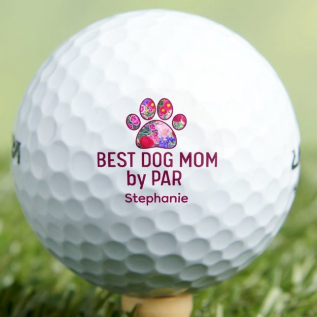 Valentine Gift for Dog Mom - Floral Paw by PAR Golfball (Von Creator hochgeladen)