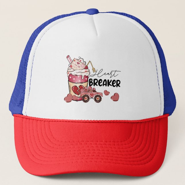 Valentine Gift | Herzschlag Truckerkappe (Vorderseite)