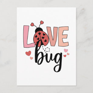 Valentine Gift Liebe Bug Postkarte