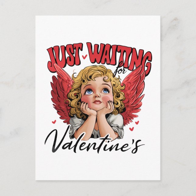 Valentine Gift | Nur Gewartet für Valentine Postkarte (Vorderseite)