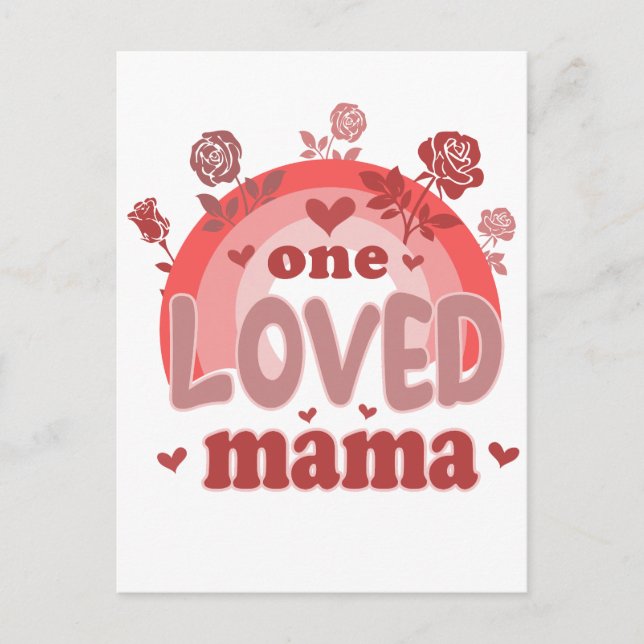 Valentine Gift | One Love Mama Postkarte (Vorderseite)