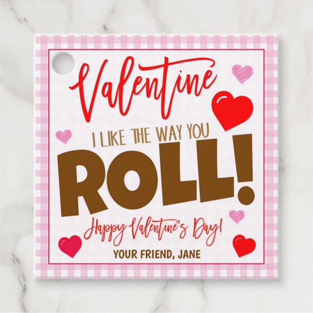 Valentine Gift Tag Geschenkanhänger (Vorderseite)