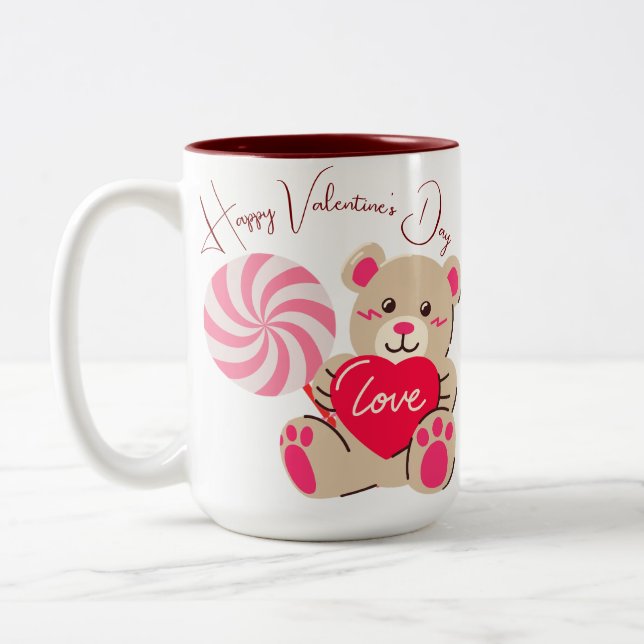 Valentine Gift Zweifarbige Tasse (Links)