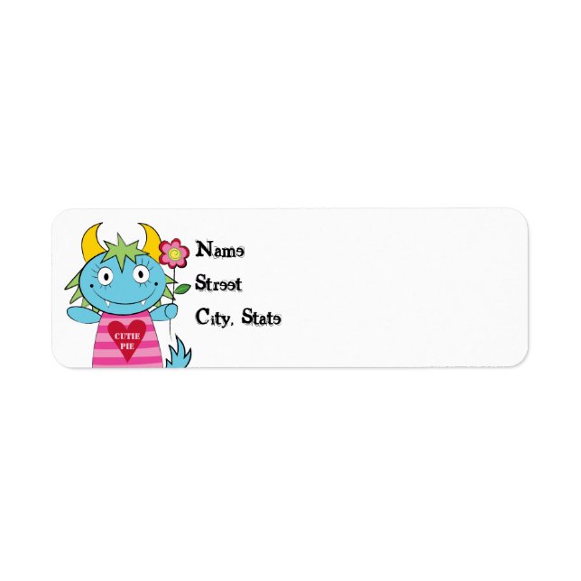 Valentine Girl Monster mit Blume (Vorne)