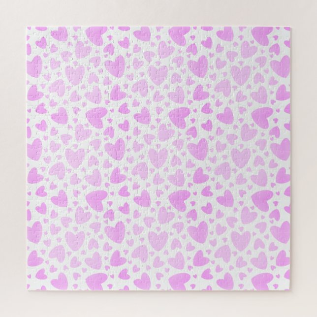 Valentine Girly Pink Faded Liebe Hearts Impossible Puzzle (Vertikal)