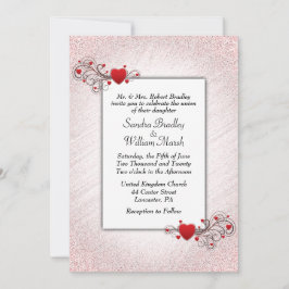 Valentine Glitzer Hochzeit Einladung
