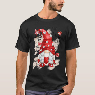 Valentine Gnome Love Heart Happy Valentines Day Wo T-Shirt