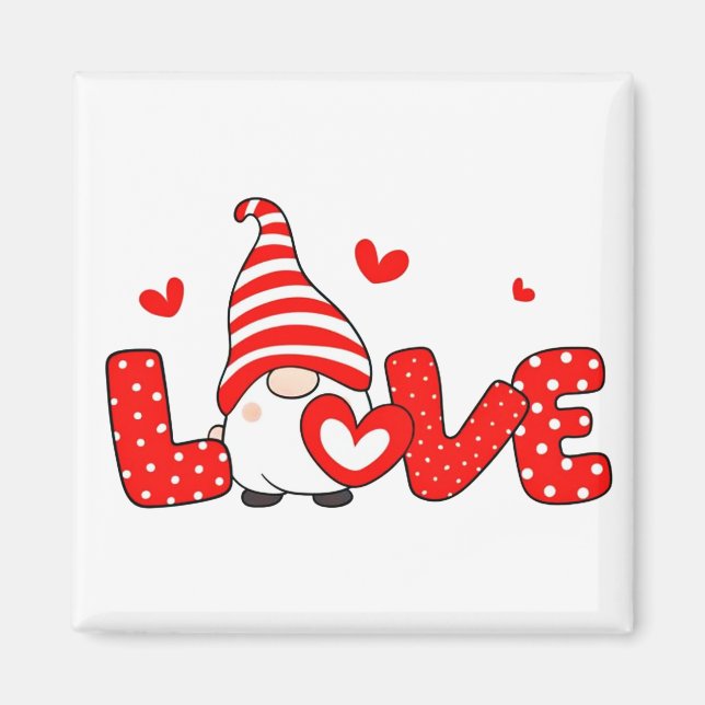 Valentine gnome magnet (Vorne)
