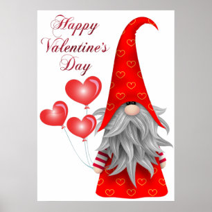 Valentine Gnome Poster