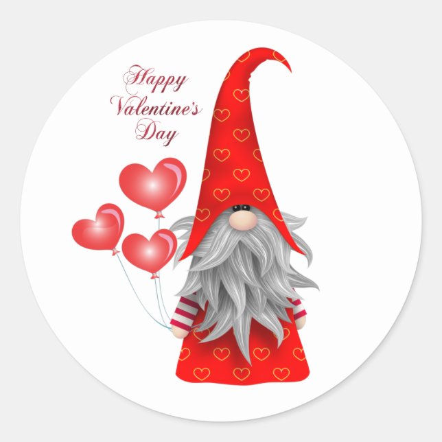 Valentine Gnome Stickers (Vorderseite)