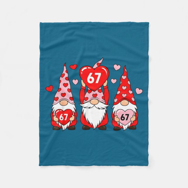 Valentine Gnomes 67 Funny Meme Cute Love Gnome Cou Fleecedecke (Vorderseite)