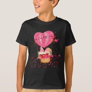 Valentine Gnomes Heißluftballon Herz Valentine T-Shirt