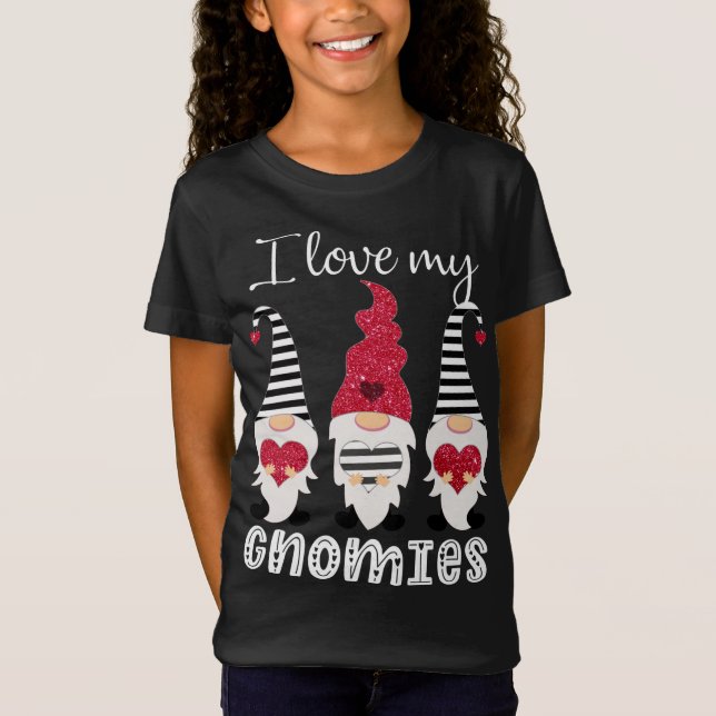 Valentine Gnomes I Liebe My Gnomies T-Shirt (Vorderseite)