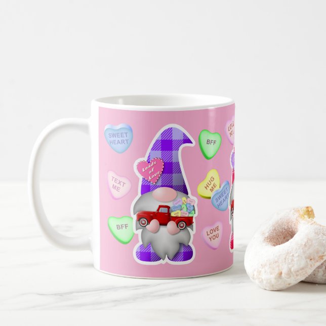 Valentine Gnomes Kaffeetasse (Mit Donut)