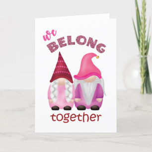 Valentine gnomes: Wir gehören zusammen Feiertagskarte