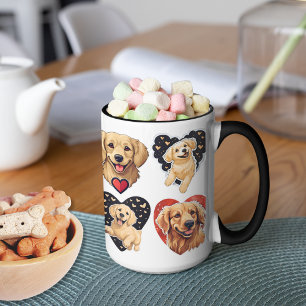 Valentine Golden Retriever Dog Tasse