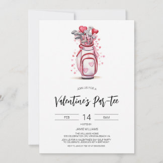 Valentine Golf Einladung, Valentinisches Golfspiel Einladung
