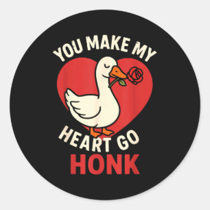 Valentine Goose Liebe Valentinstag - Du machst mei Runder Aufkleber