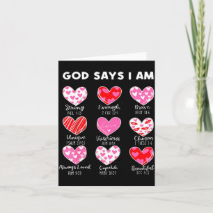 Valentine Gott sagt ich bin Herz Mädchen Frauen Ki Karte